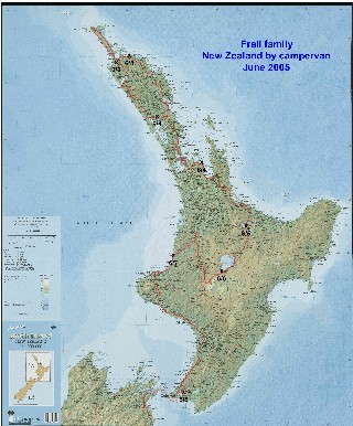 North Island route map